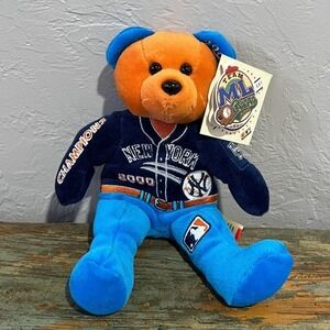🔥⚾️ "NWT" Vintage MLB New York Yankees 2000 Champions 8" Bear Plush Team Bears